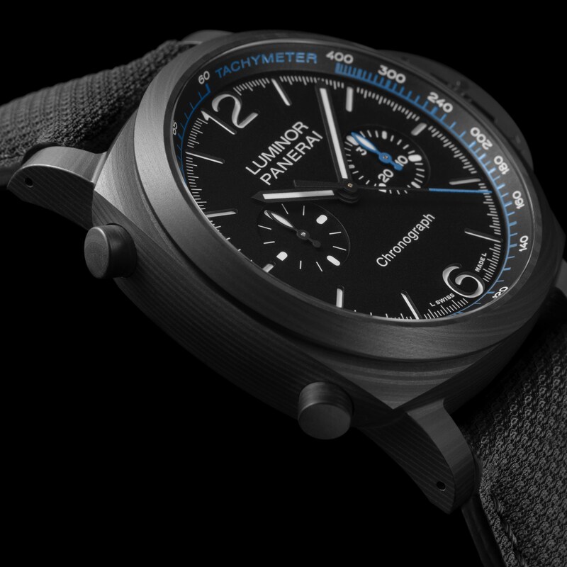 Panerai Luminor Chrono Men's Black Dial & Leather Strap Watch