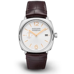 Panerai Radiomir Quaranta 40mm Men's White Dial & Brown Leather Strap Watch