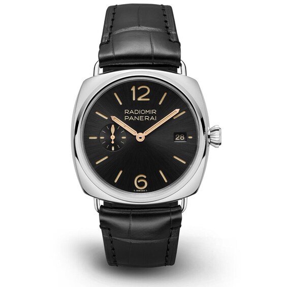 Hamilton Khaki Field Murph Black Leather Strap Watch | Ernest Jones