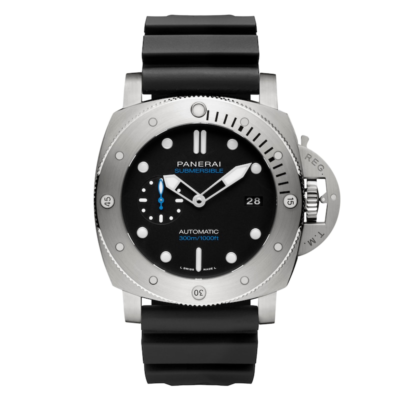 Panerai Submersible 47mm Men's Black Dial & Strap Watch