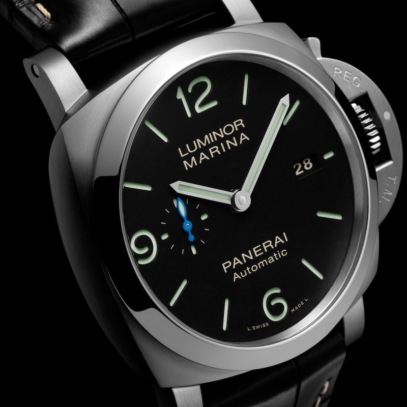 Panerai Luminor Marina 44mm Men's Black Dial & Leather Strap Watch