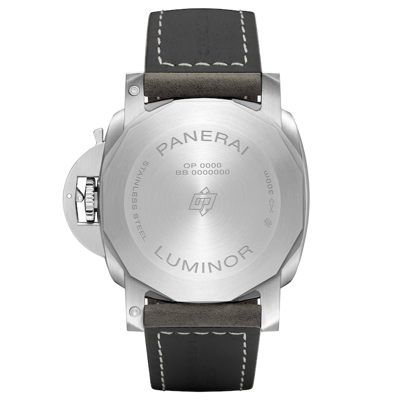 Panerai Luminor Marina 44mm Men's White Dial & Grey Leather Strap Watch