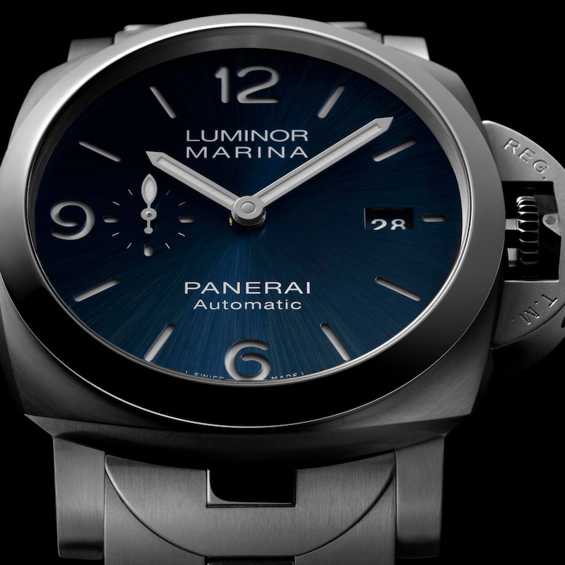 Main Image 3 of Panerai Luminor Marina Specchio Blu 44mm Men's Blue Dial Bracelet Watch