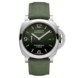 Panerai Luminor Marina Verde Smeraldo 44mm Men's Green Dial & Fabric Strap Watch