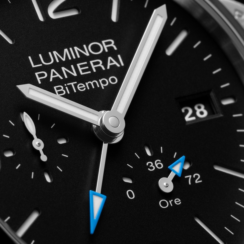 Main Image 3 of Panerai Luminor Bitempo 44mm Men's Black Dial & Leather Strap Watch