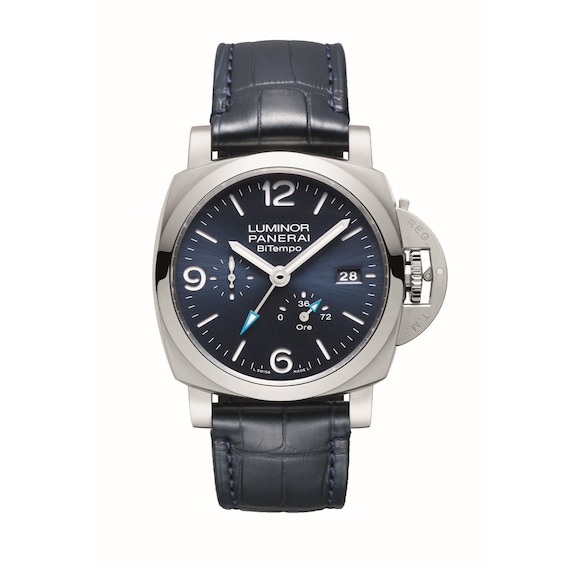 Panerai Luminor Bitempo 44mm Men’s Blue Dial & Leather Strap Watch