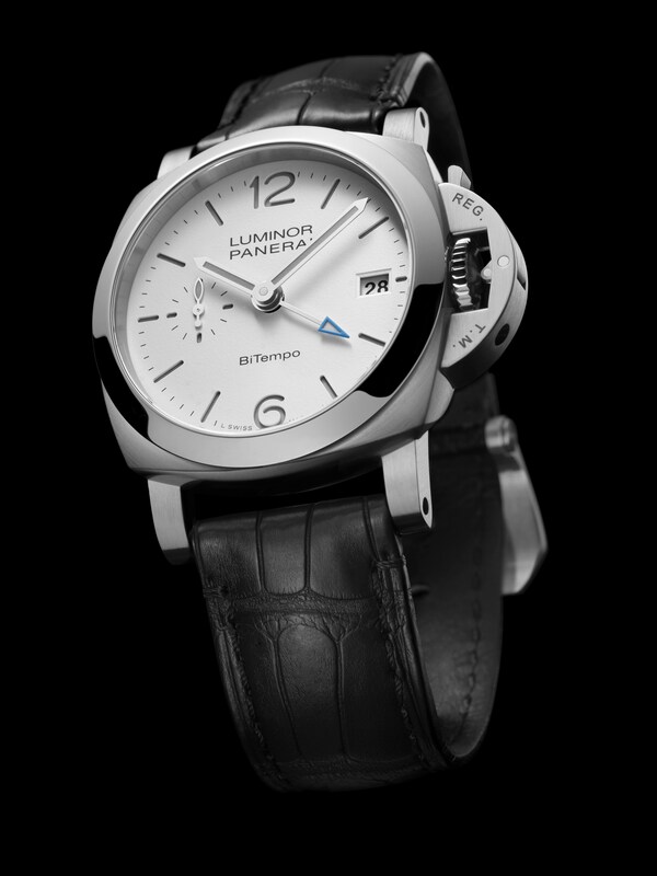 Main Image 4 of Panerai Luminor Quaranta Bitempo 40mm White Dial & Alligator Leather Strap Watch