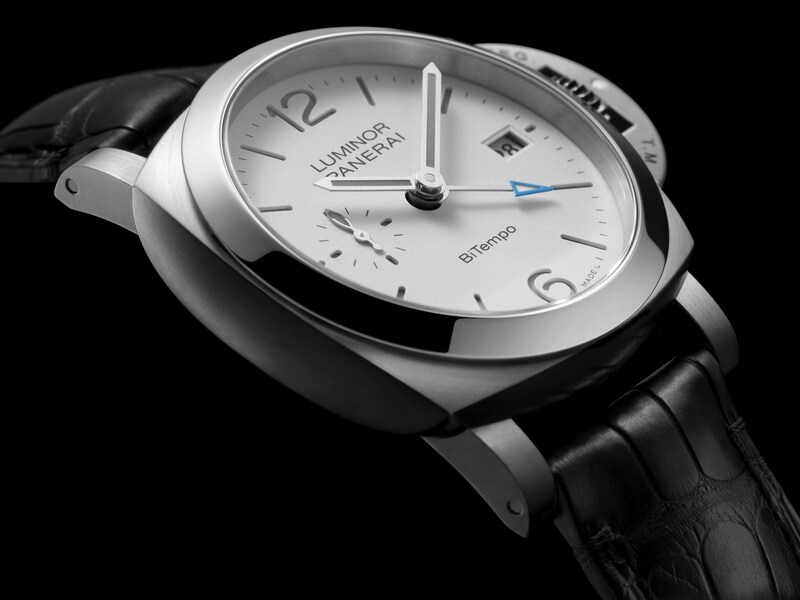 Main Image 5 of Panerai Luminor Quaranta Bitempo 40mm White Dial & Alligator Leather Strap Watch