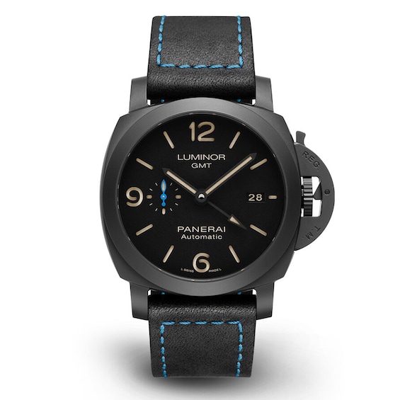 Panerai Luminor Gmt 44mm Men’s Black Leather Strap Watch