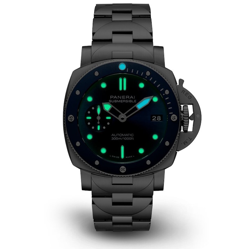 Panerai Submersible Blu Notte 42mm Men's Blue Dial Bracelet Watch