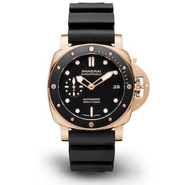Panerai Submersible Goldtech 42mm Men's Black Strap Watch