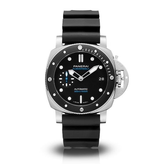 Panerai Submersible 42mm Men’s Black Dial Rubber Strap Watch