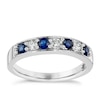 Thumbnail Image 1 of 18ct White Gold Sapphire & 0.20ct Diamond Eternity Ring