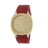 Thumbnail Image 0 of GUCCI 25H 34mm Gold-Tone Dial & Red Leather Strap Watch