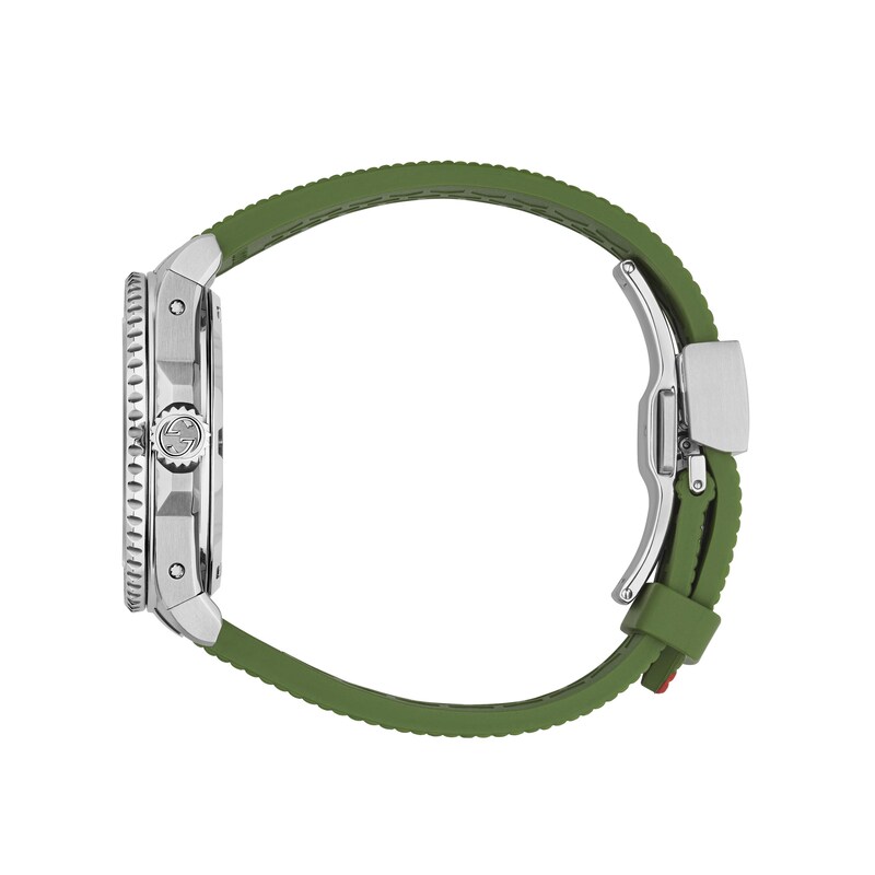 Gucci Dive Automatic 40mm Green & Red Rubber Strap Watch