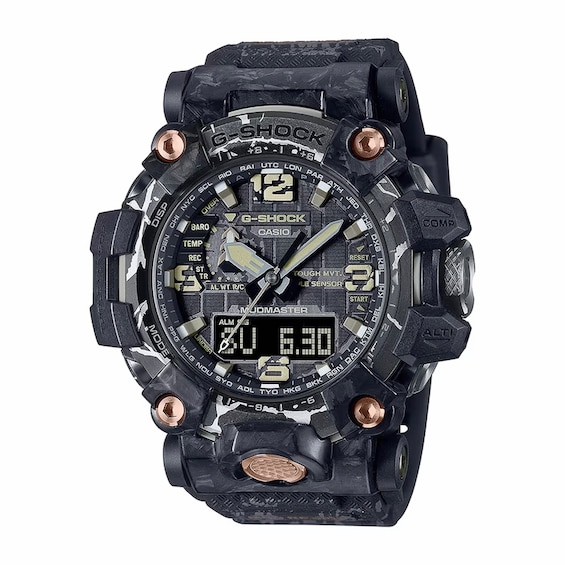 G-Shock GWG-2000CR-1AER Men’s Cracked Mudmaster Black Resin Strap Watch
