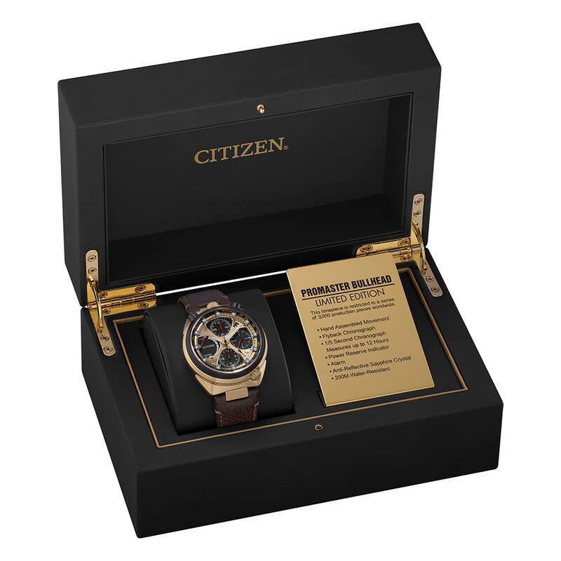 Citizen Limited Edition Promaster Bullhead Racing Brown Leather Strap Watch