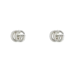 Gucci GG Marmont Silver Stud Earrings