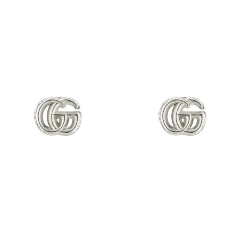 Gucci GG Marmont Silver Stud Earrings