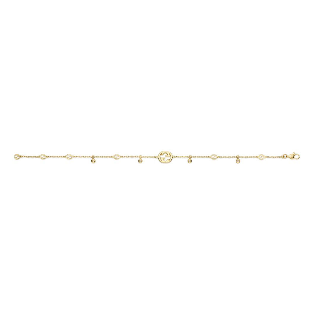 Thumbnail Image 2 of Gucci Interlocking 18ct Yellow Gold Diamond Bracelet