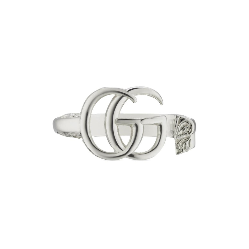 Gucci GG Marmont Silver Ring Size M-N