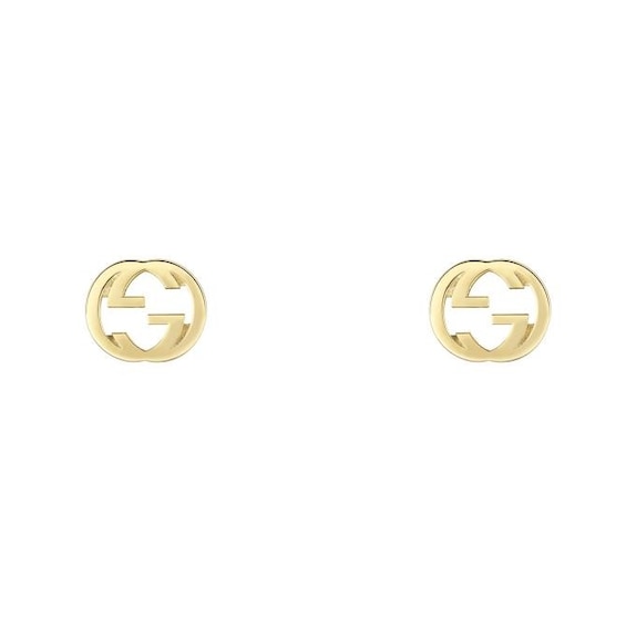 Gucci Interlocking G 18ct Yellow Gold Stud Earrings
