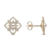 Thumbnail Image 1 of Yoko London Petal 18ct Yellow Gold Akoya Pearl 0.46ct Diamond Earrings