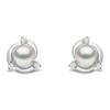 Thumbnail Image 1 of Yoko London Trend 18ct White Gold Freshwater Pearl 0.13ct Diamond Earrings