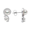 Thumbnail Image 1 of Yoko London Trend 18ct White Gold Freshwater Pearl 0.27ct Diamond Earrings