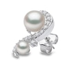Thumbnail Image 2 of Yoko London Trend 18ct White Gold Freshwater Pearl 0.27ct Diamond Earrings