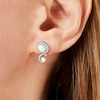 Thumbnail Image 3 of Yoko London Trend 18ct White Gold Freshwater Pearl 0.27ct Diamond Earrings