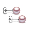Thumbnail Image 2 of Yoko London Classic 18ct White Gold Pink Freshwater Pearl Stud Earrings