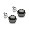 Thumbnail Image 1 of Yoko London Classic 18ct White Gold Black Tahitian Pearl Stud Earrings