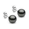 Thumbnail Image 0 of Yoko London Classic 18ct White Gold Black Tahitian Pearl Stud Earrings