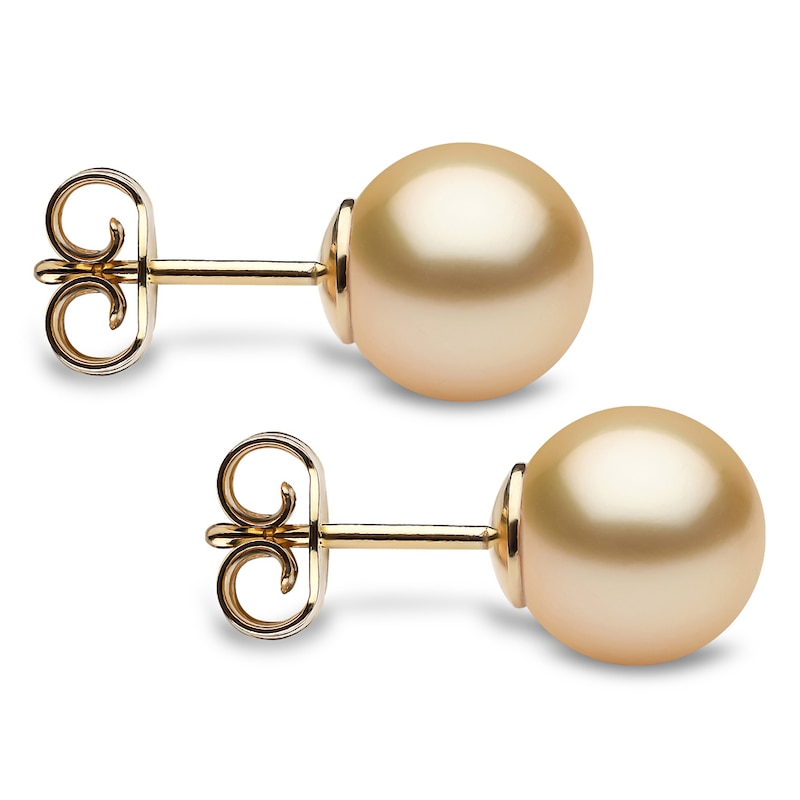 Main Image 3 of Yoko London 18ct Yellow Gold Golden South Sea Pearl Stud Earrings