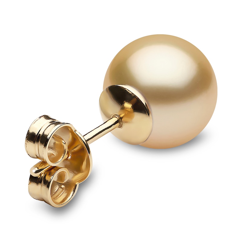 Main Image 4 of Yoko London 18ct Yellow Gold Golden South Sea Pearl Stud Earrings