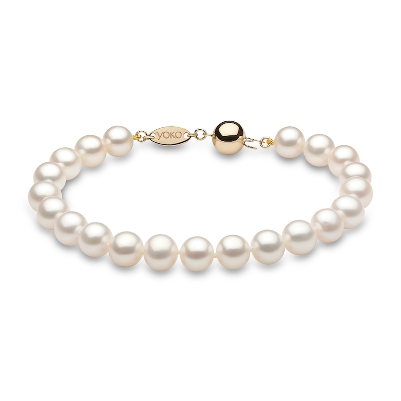 Yoko London Classic 18ct Yellow Gold Freshwater Pearl Bracelet