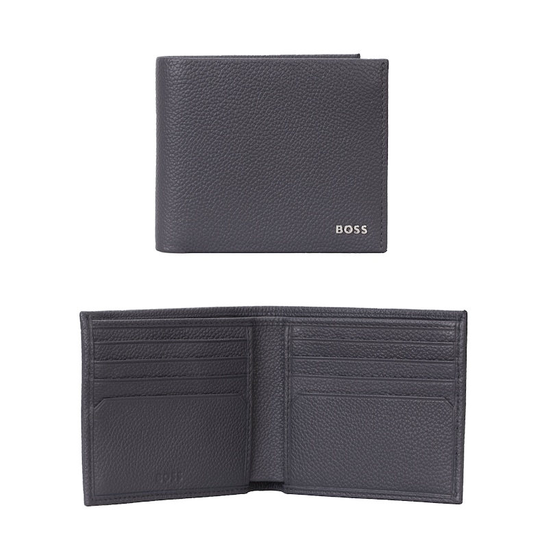 BOSS Highway Men's Rich Grain Grey 8CC Wallet