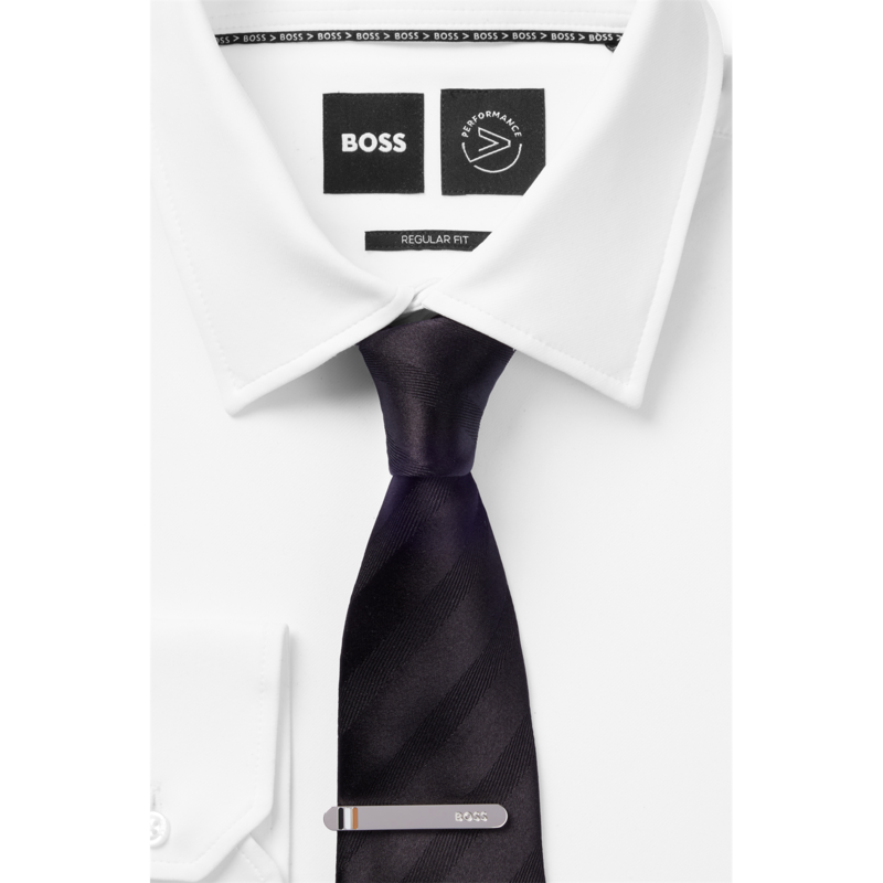 Main Image 5 of BOSS Iconic Men's Logo 3 Colour Enamel Brass Tie Clip