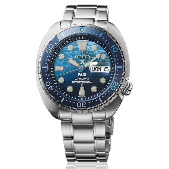 Men's Seiko Prospex 'Great Blue' Turtle Scuba Padi Special Edition Bracelet Watch