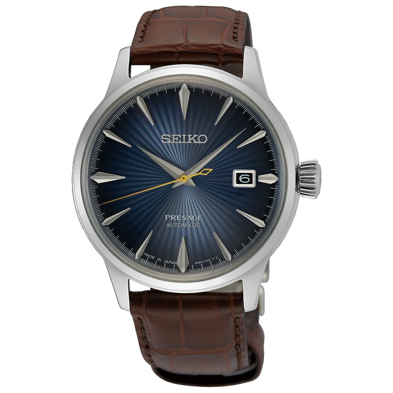 Seiko Presage ‘Midnight Blue Moon’ Cocktail Time Strap Watch