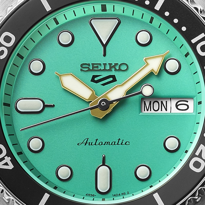 Main Image 2 of Seiko 5 Sports SKX 'Midi' Teal Dial Stainless Steel Bracelet Watch