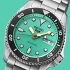 Thumbnail Image 2 of Seiko 5 Sports SKX 'Midi' Teal Dial Stainless Steel Bracelet Watch