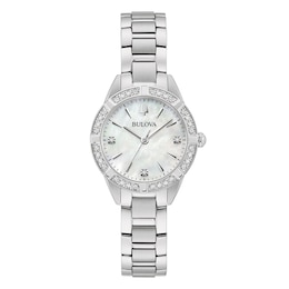 Bulova Classic Sutton Ladies' Silver Dial & Stainless Steel Bracelet Watch