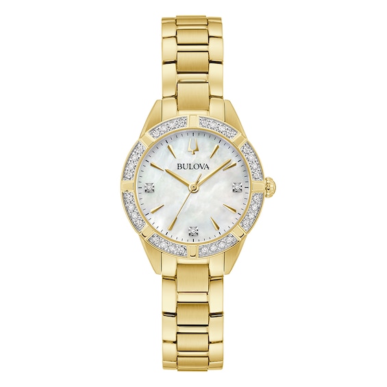 Bulova Classic Sutton Ladies’ MOP Dial & Gold Tone Stainless Steel Watch