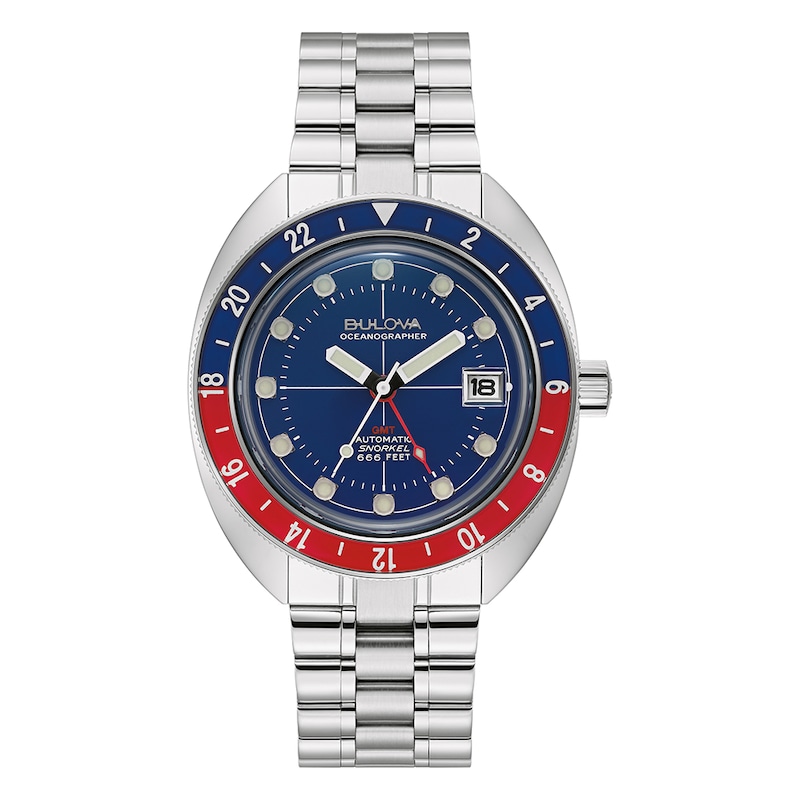 Main Image 1 of Bulova Oceanographer GMT Automatic Blue Dial & Stainless Steel Watch