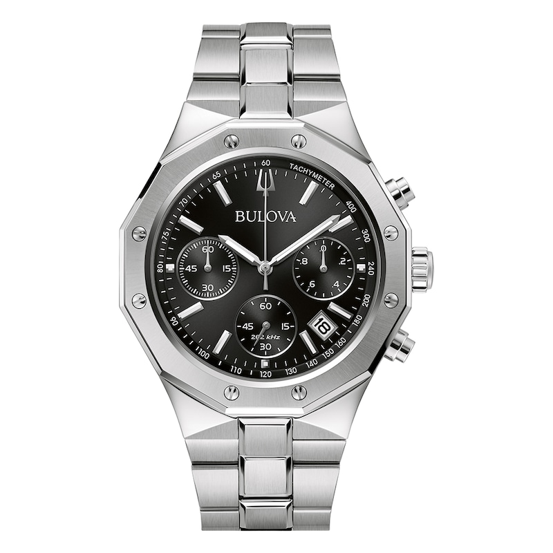 Bulova Classic Men's Black Dial & Stainless Steel Bracelet Watch