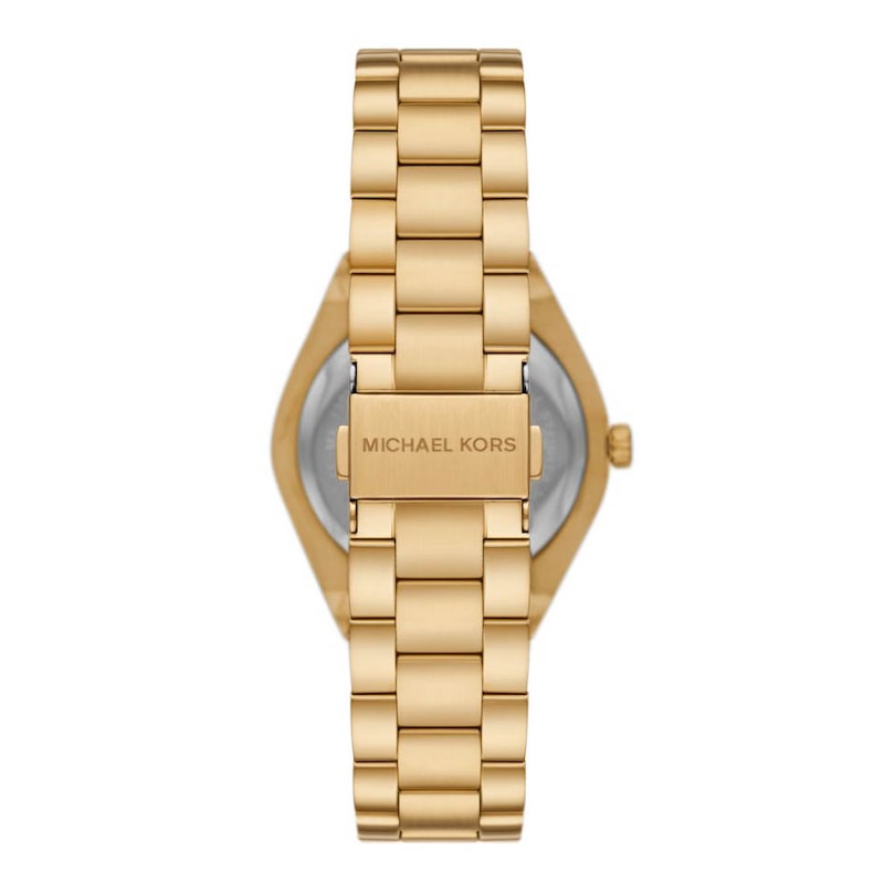 Michael Kors Lennox Ladies' White Dial & Gold-Tone Steel Bracelet Watch