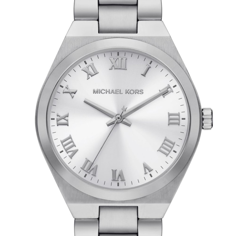 Michael Kors Lennox Ladies' Silver Dial & Stainless Steel Watch