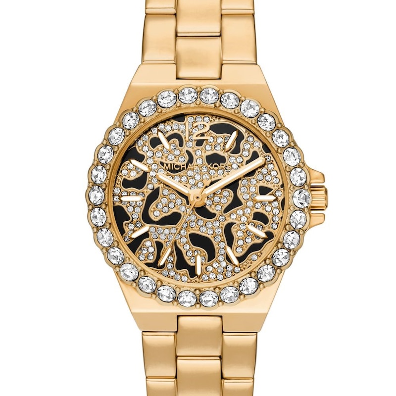 Main Image 3 of Michael Kors Lennox Ladies' Cheetah Print & Gold Tone Bracelet Watch